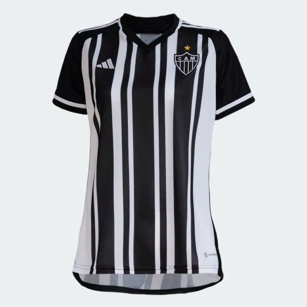 Camisa Feminina Atlético Mineiro I 23/24 Adidas - Preto e Branco