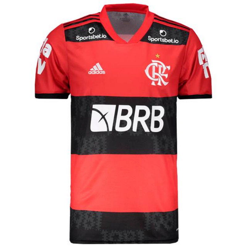 Camisa Flamengo I [Com Patrocínio] 21/22 Adidas - Rubro Negro