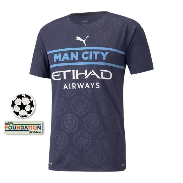 Camisa Manchester City III [UEFA Champions League] 21/22 Puma - Azul Escuro