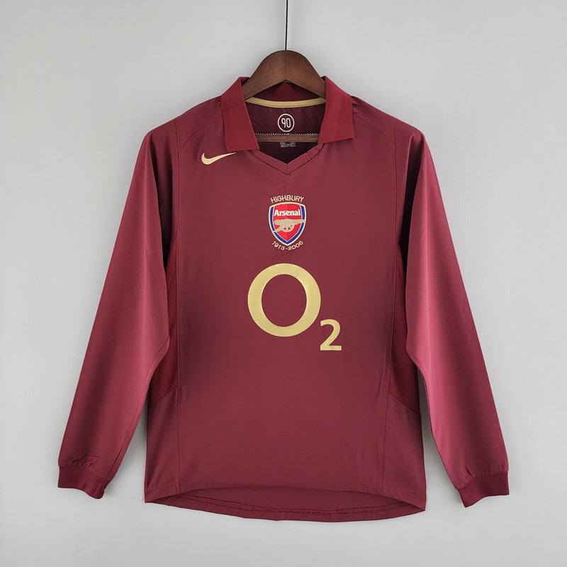 Camisa Manga Longa Arsenal 05/06 Nike - Bordo