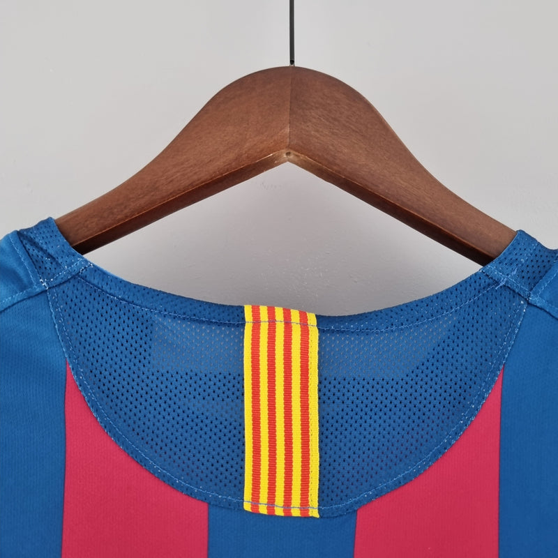 Camisa Manga Longa Barcelona 05/06 Nike - Grená