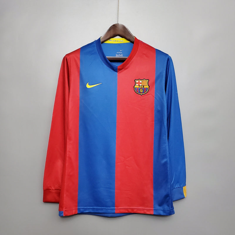 Camisa Manga Longa Barcelona 06/07 Nike - Grená