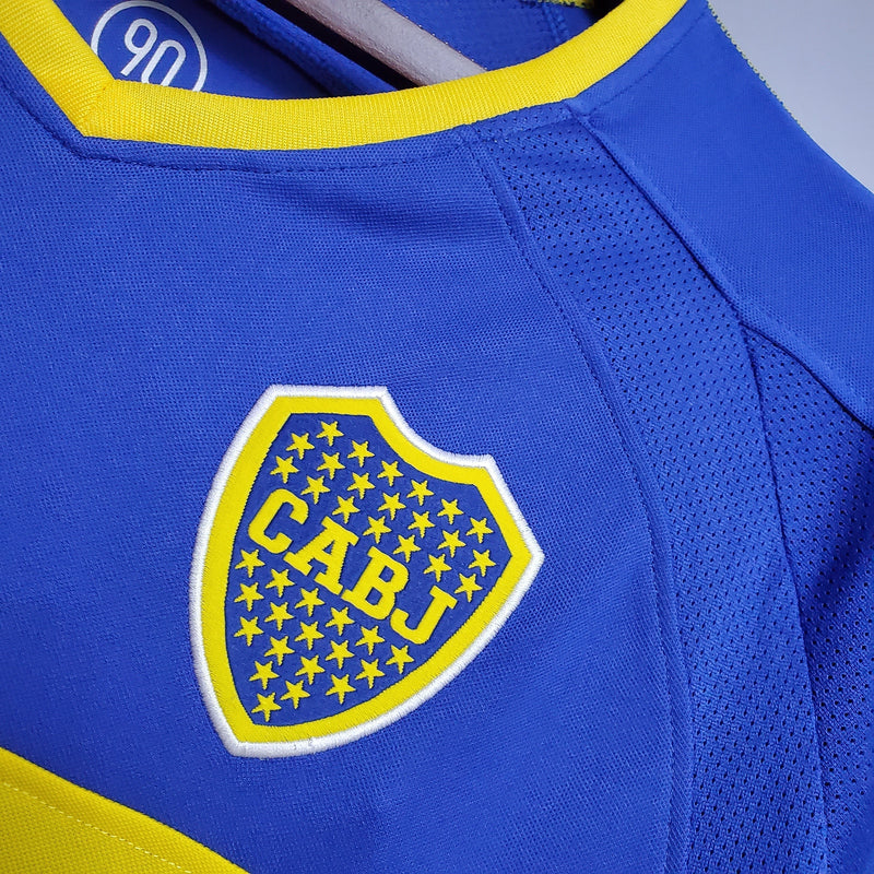 Camisa Manga Longa Boca Juniors 03/04 Nike - Azul e Amarelo
