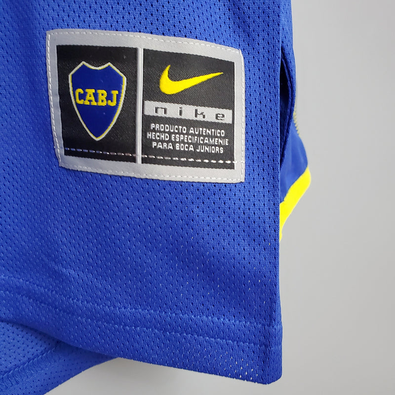 Camisa Manga Longa Boca Juniors 03/04 Nike - Azul e Amarelo