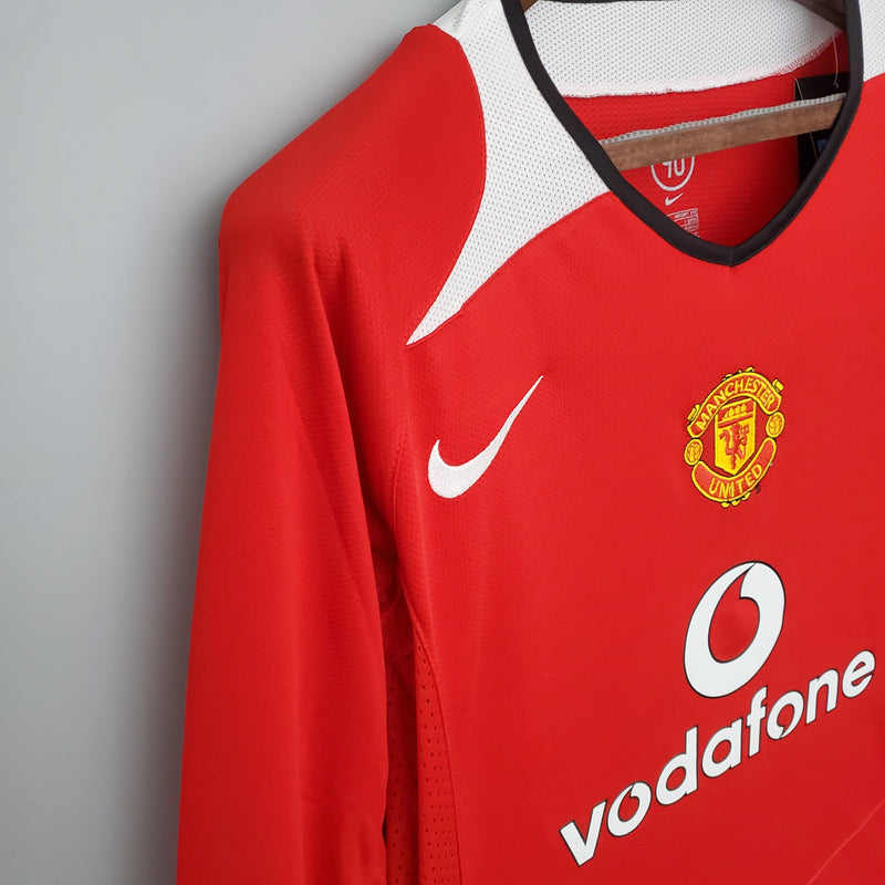 Camisa Manga Longa Manchester United 04/06 Nike - Vermelho