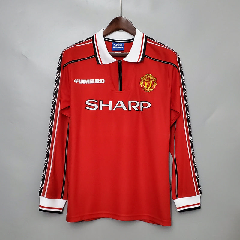 Camisa Manga Longa Manchester United 1998/99 Umbro - Vermelho