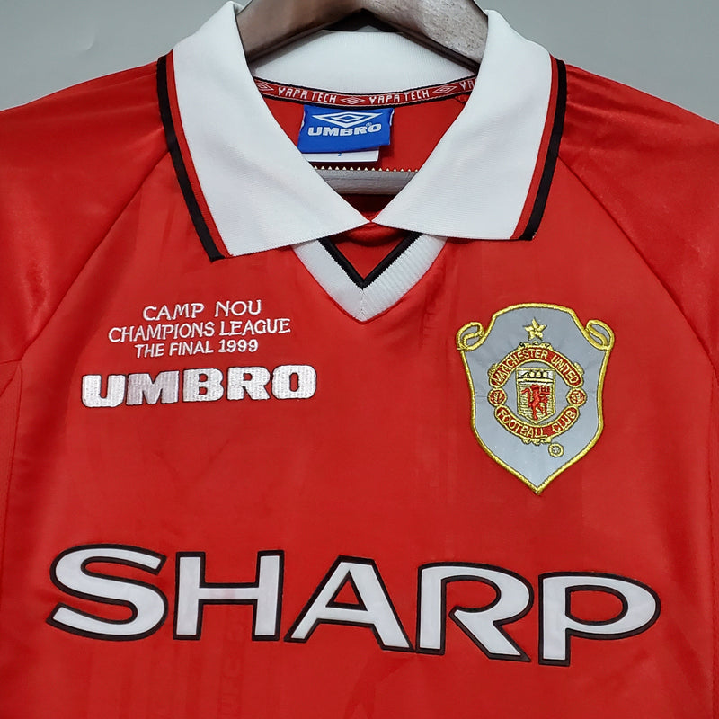Camisa Manga Longa Manchester United 1999 Umbro - Vermelho