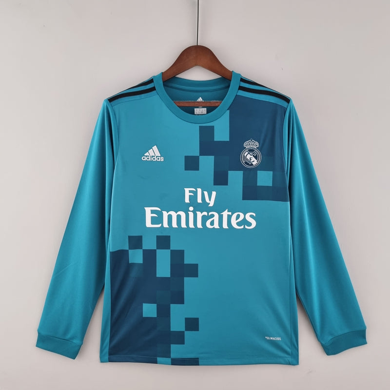 Camisa Manga Longa Real Madrid 17/18 Adidas - Azul