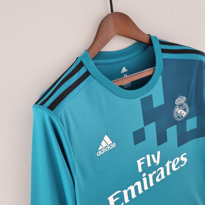 Camisa Manga Longa Real Madrid 17/18 Adidas - Azul