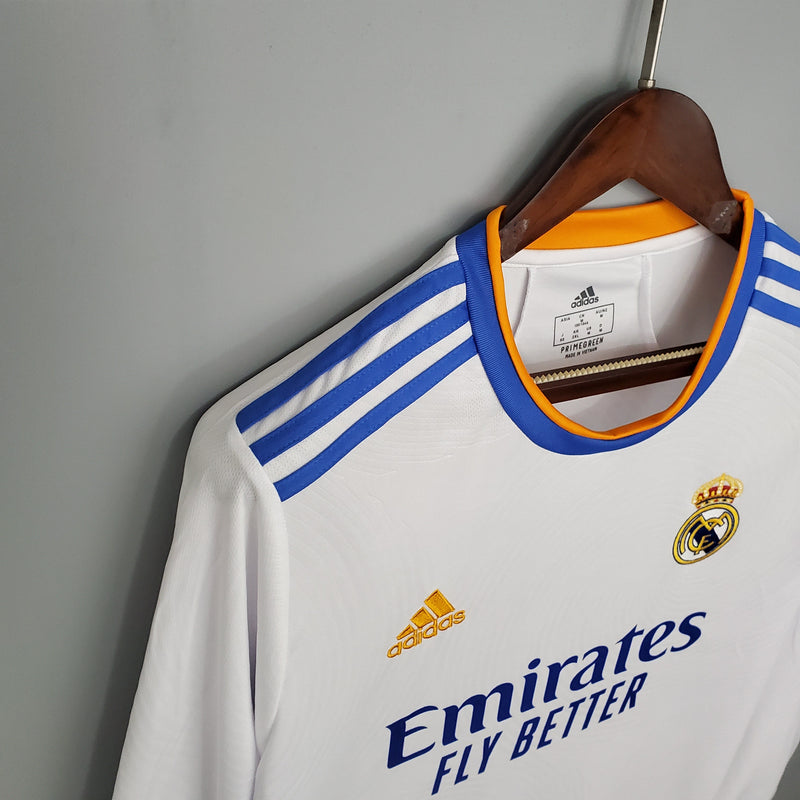 Camisa Manga Longa Real Madrid 21/22 Adidas - Branco