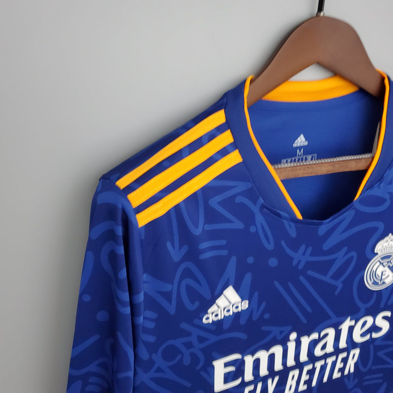 Camisa Manga Longa Real Madrid II 21/22 Adidas - Azul