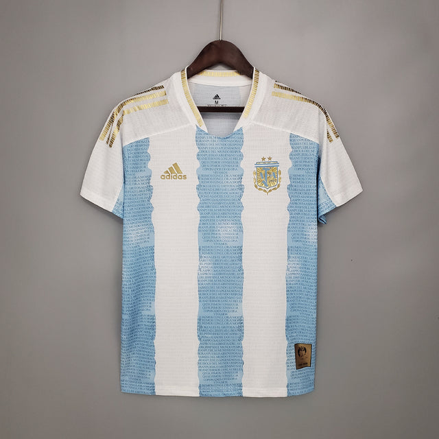 Camisa Seleção Argentina [Conceito Maradona] 21/22 Adidas - Azul e Branco