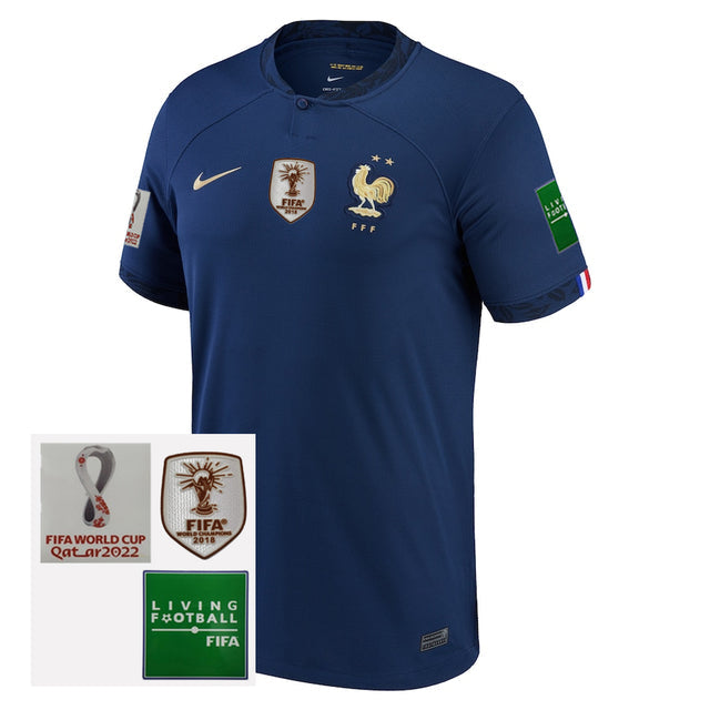 Camisa Seleção França I 2022 Nike [Patch Campeão do Mundo] - Azul