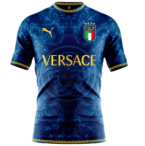 Camisa Seleção Itália x Versace - Puma - Azul