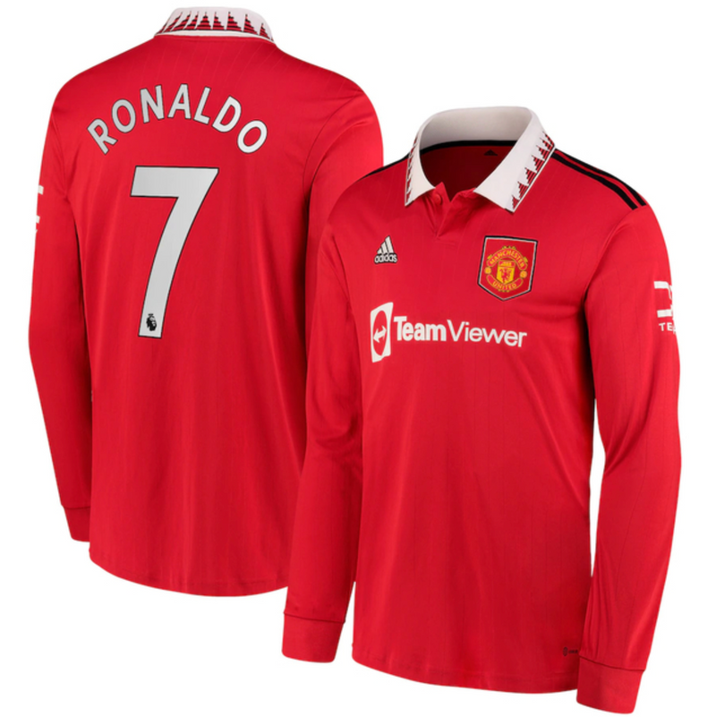 Camisa Manga Longa Manchester United 22/23 Adidas [Ronaldo