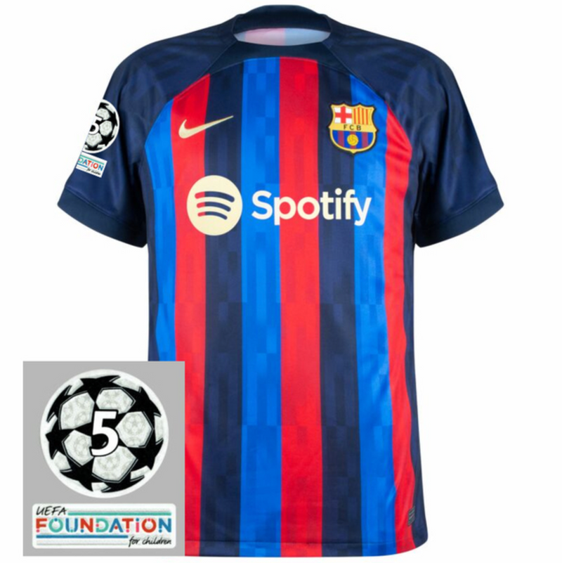 Camisa Barcelona I [Patch Champions League] 22/23 Nike - Grená