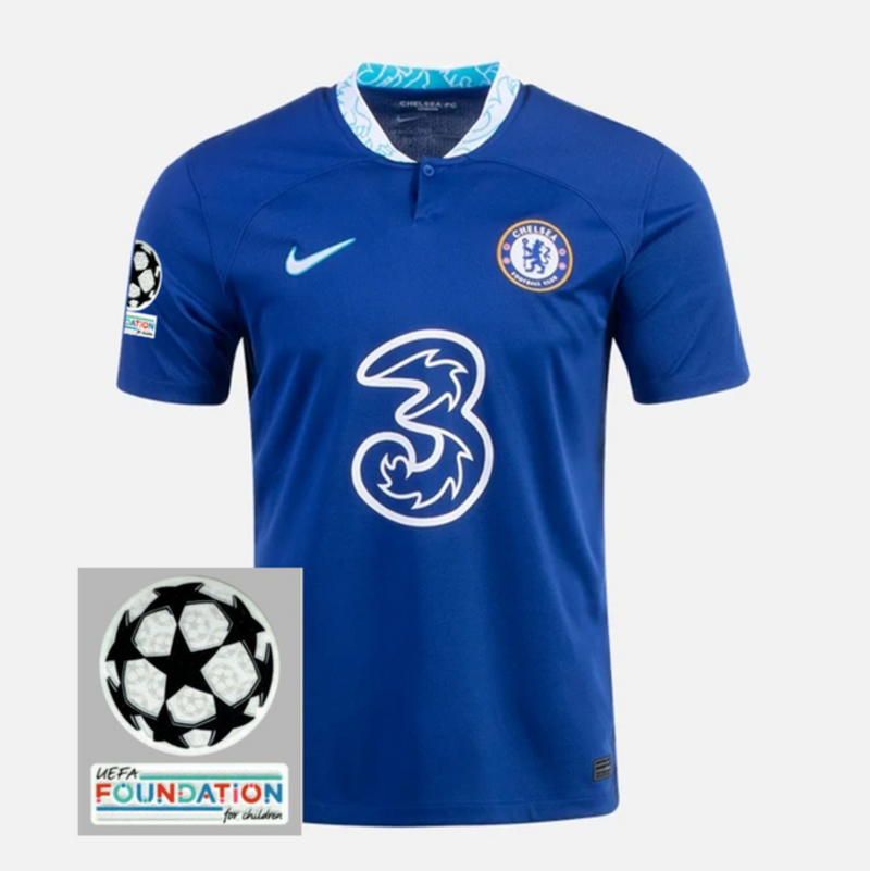 Camisa Chelsea I [Patch Champions League] 22/23 Nike - Azul