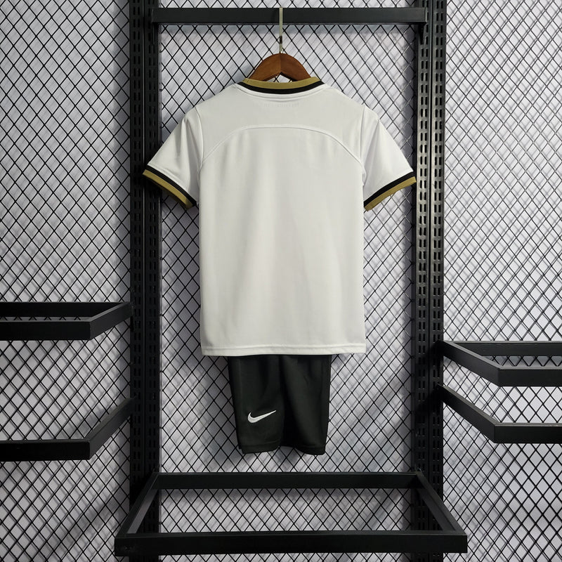 Kit Infantil Corinthians I 22/23 Nike - Branco+Dourado