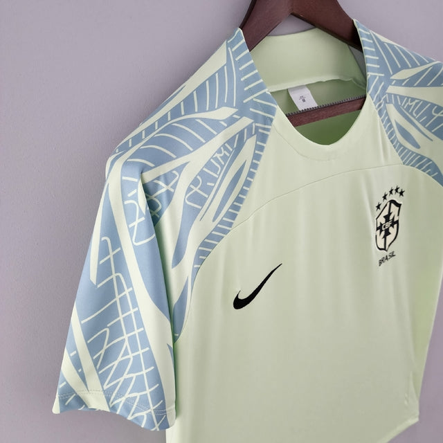 Camisa Pré-Jogo Seleção Brasil 2022 Nike - Verde Claro