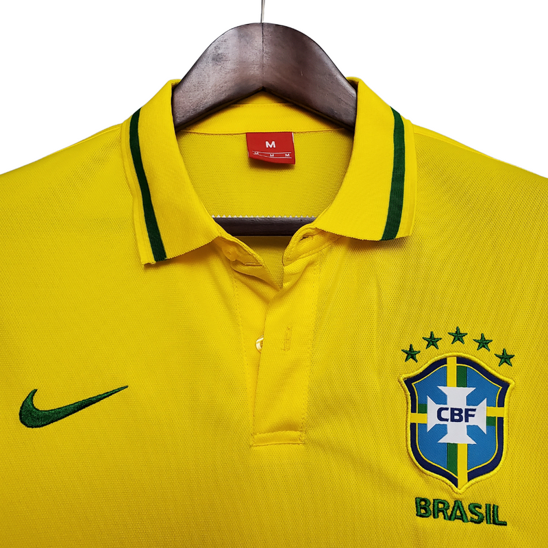 Camisa Polo Brasil Amarela - Masculina