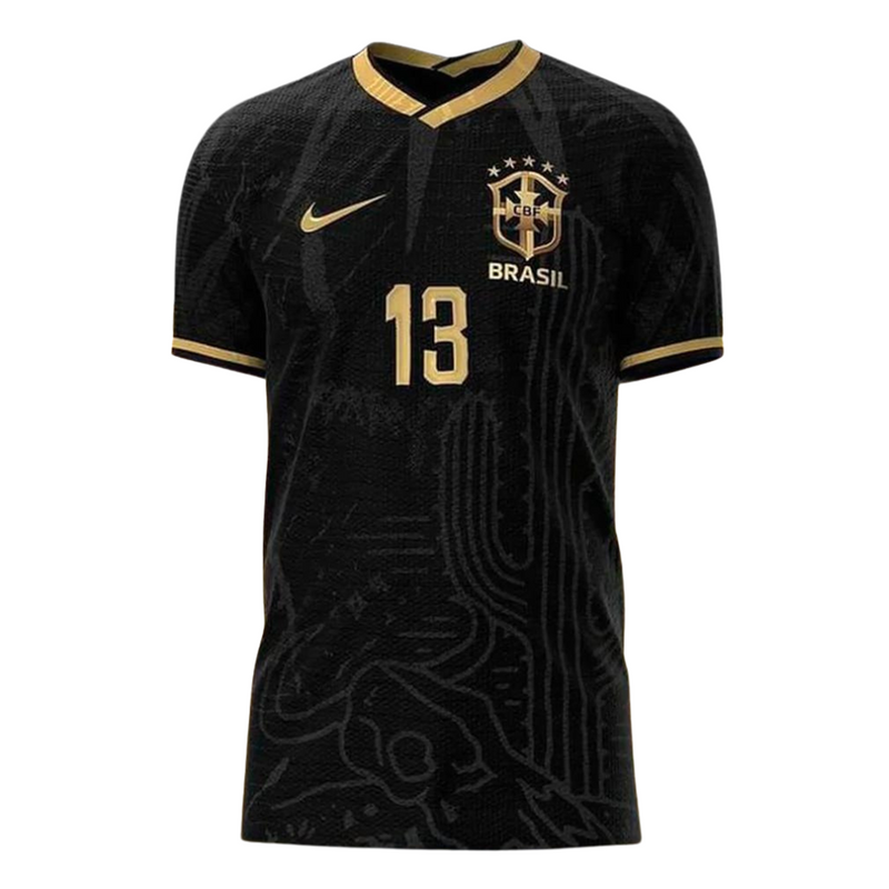 Camisa Brasil Edição Concept 2022 Preta - Nike - Masculino Jogador