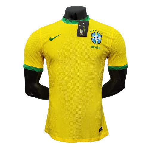 Camisa Brasil I 2021 - Amarela - Nike - Masculino Jogador