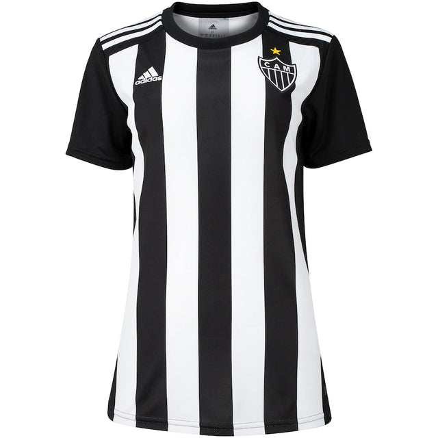Camisa Feminina Atlético Mineiro I 22/23 Adidas - Preto e Branco