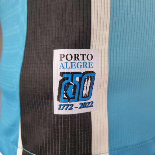 Camisa Grêmio I 22/23 - Preta, Branca e Azul - Umbro - Masculino Jogador