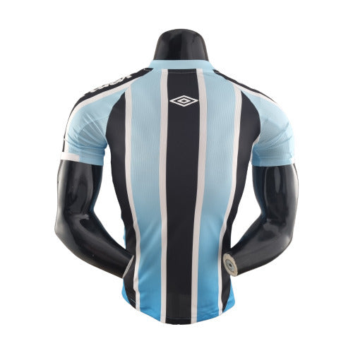 Camisa Grêmio I 22/23 - Preta, Branca e Azul - Umbro - Masculino Jogador