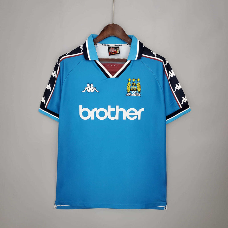 Camisa Manchester City Retrô 1997/1998 Azul - Kappa