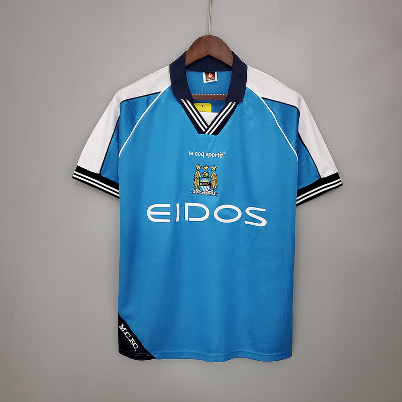 Camisa Manchester City Retrô 1999/2001 Azul