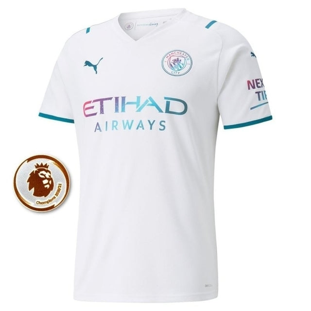 Camisa Manchester City II [Premier League] 21/22 Puma - Branco