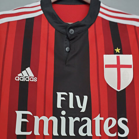 Camisa Milan Retrô 2014/2015 Vermelha e Preta - Adidas