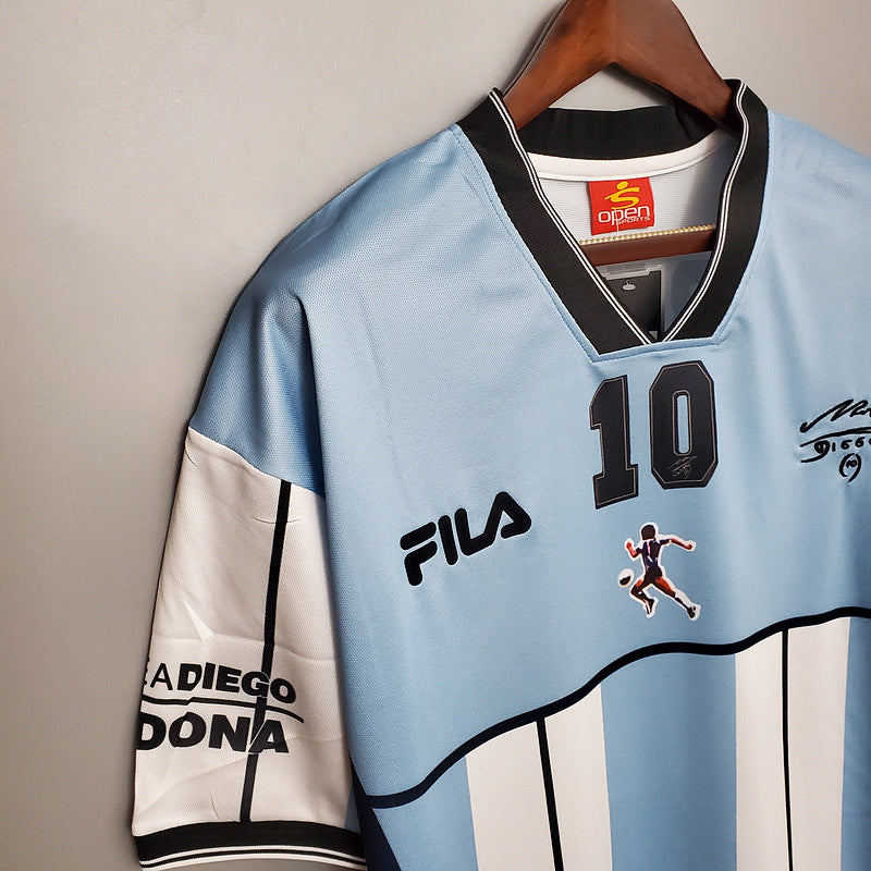 Camisa Seleção Argentina Retrô 2001 Azul e Branca- Fila