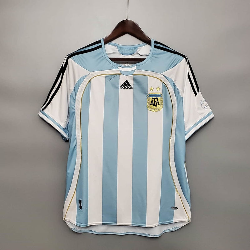 Camisa Seleção Argentina Retrô 2006 Azul e Branca- Adidas