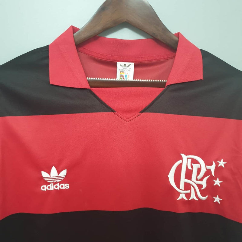 Camisa Flamengo Retrô 1982 Vermelha e Preta - Adidas