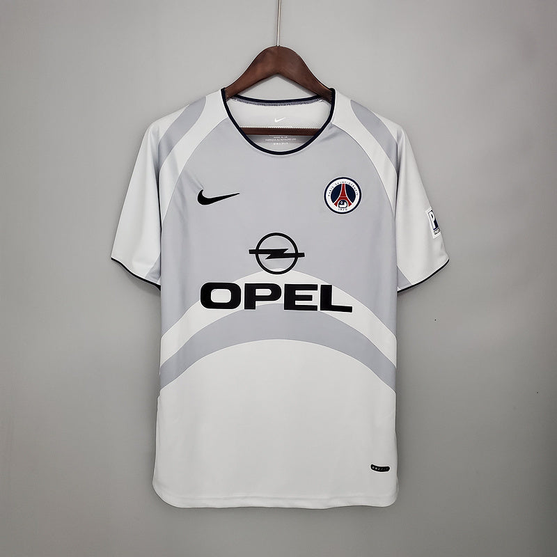 Camisa PSG Retrô 2001/2002 Branca e Cinza - Nike
