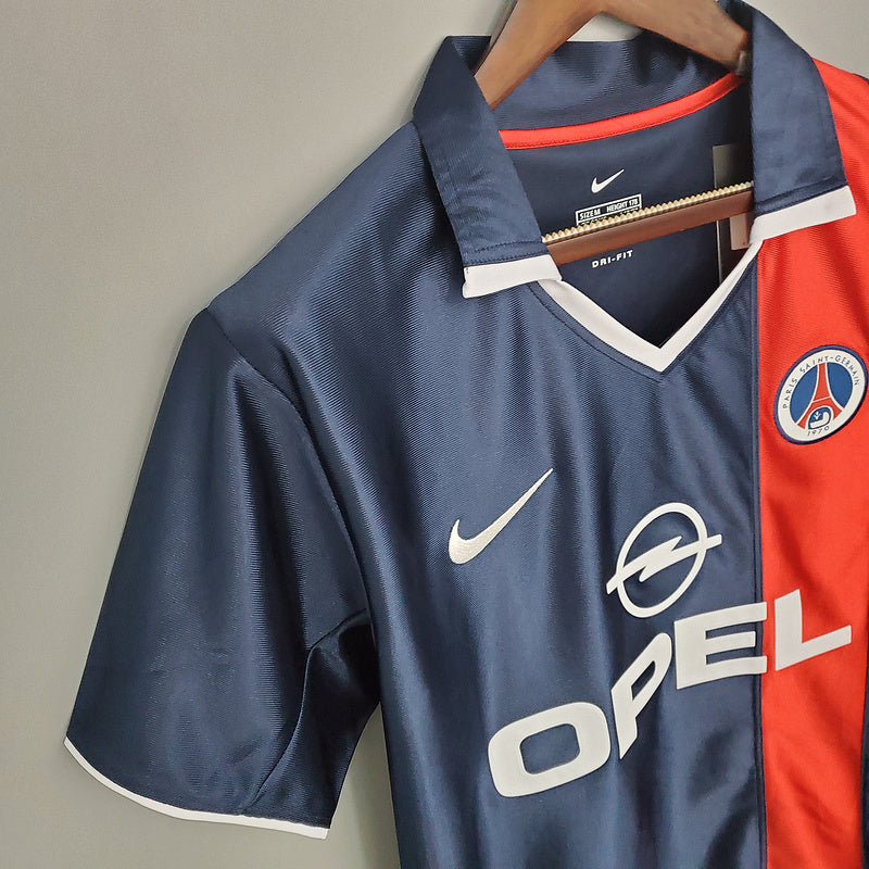 Camisa PSG Retrô 2001/2002 Azul e Vermelha - Nike
