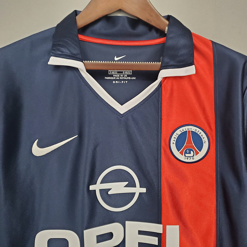 Camisa PSG Retrô 2001/2002 Azul e Vermelha - Nike