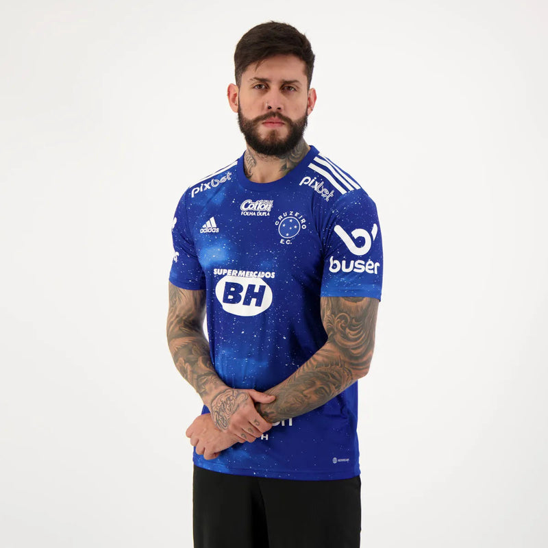 Camisa Cruzeiro I 22/23 Adidas [Todos os Patrocínios] - Azul