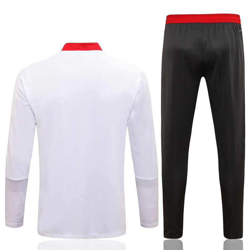 Conjunto Flamengo 21/22 Branca - Adidas - Com Ziper