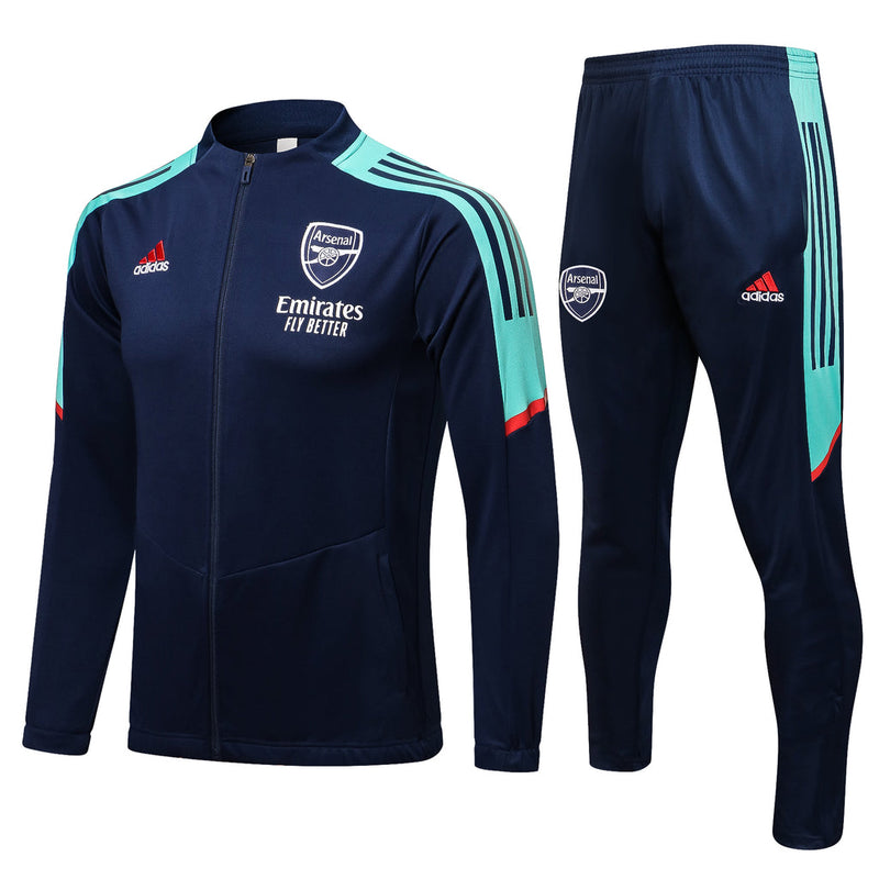 Conjunto Arsenal 21/22 Azul Escuro - Adidas - Com Fecho