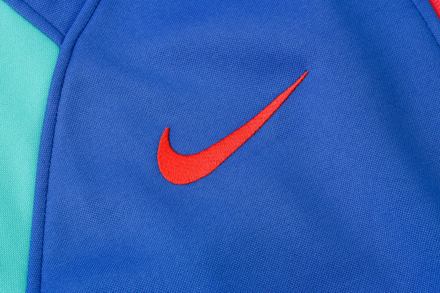 Conjunto Barcelona 21/22 Azul - Nike - Com Capuz
