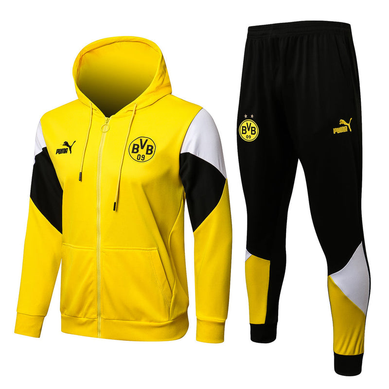 Conjunto Borussia Dortmund 21/22 Amarela - Puma - Com Capuz