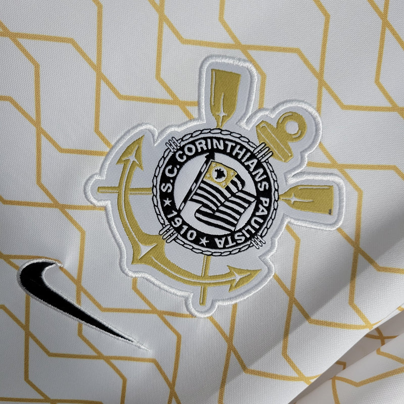 Camisa Corinthians Pré Jogo Creme Nike - Masculina