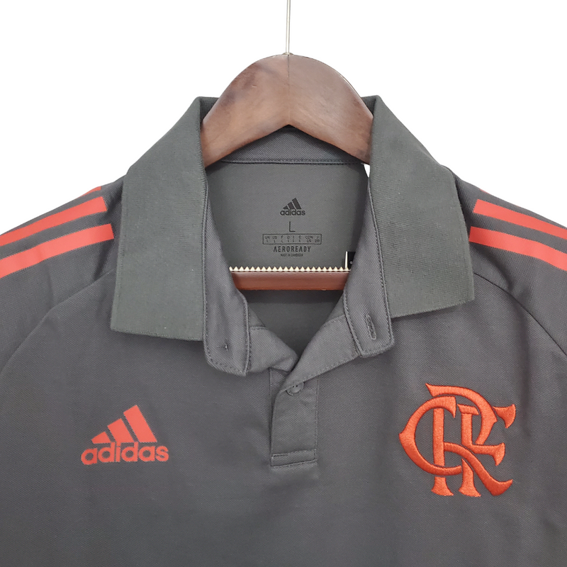 Camisa Polo Flamengo Cinza - Masculina