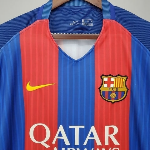 Camisa Barcelona Retrô 2016/2017 Azul e Vermelha - Nike
