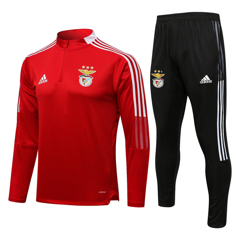 Conjunto Benfica 21/22 Vermelha - Adidas- Com Ziper